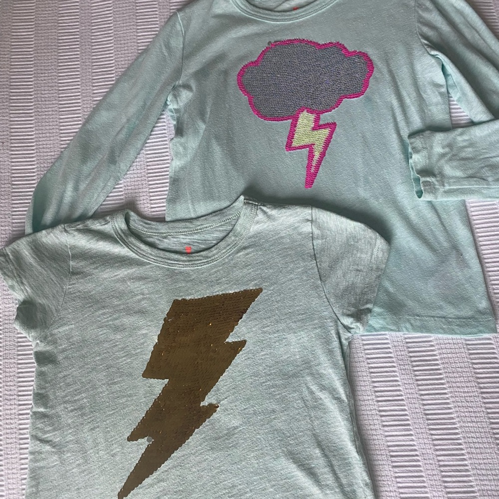 Crewcuts sequin flip t-shirts size 6-7